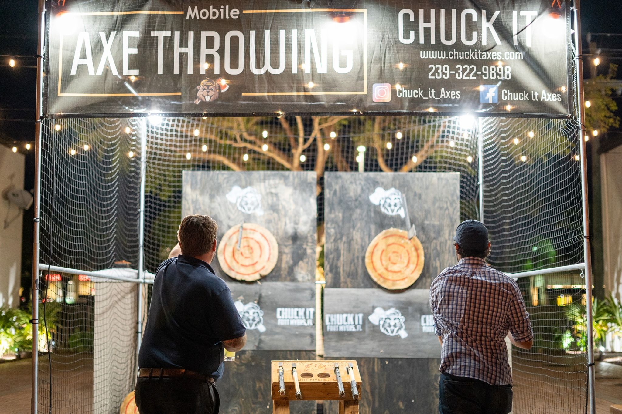 Hello Friends Chuck It Axes AXE THROWING IN FORT MYERS FLORIDA